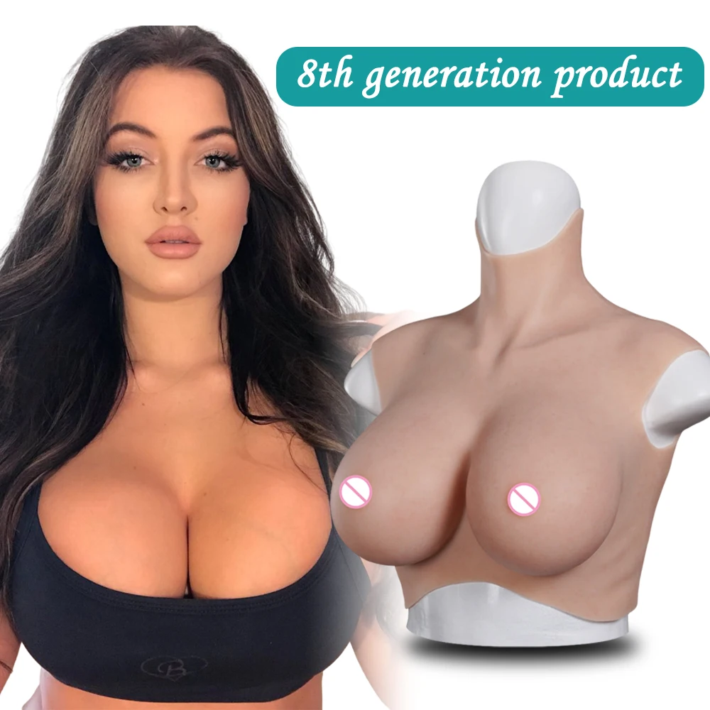 EYUNG 8th New Upgraded Top Quality Realistic Silicone Breast Forms With Bloodshot Design Chest Cosplay Drag Queen Cross-Dressing