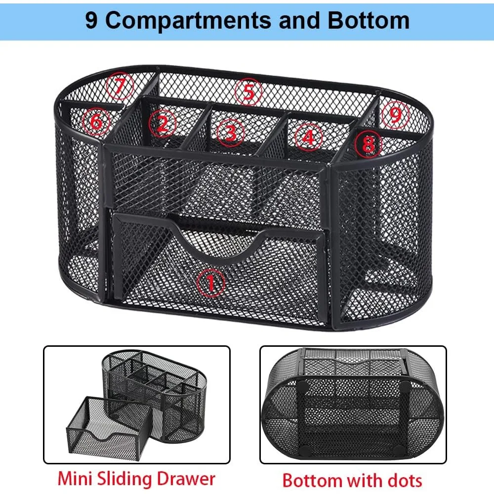 منظم مكتب تخزين الأدوات المكتبية، حامل قلم رصاص للمكتب، شبكة سلكية، لوازم مكتبية، ملحقات مكتبية، منظمات مساحة العمل مع