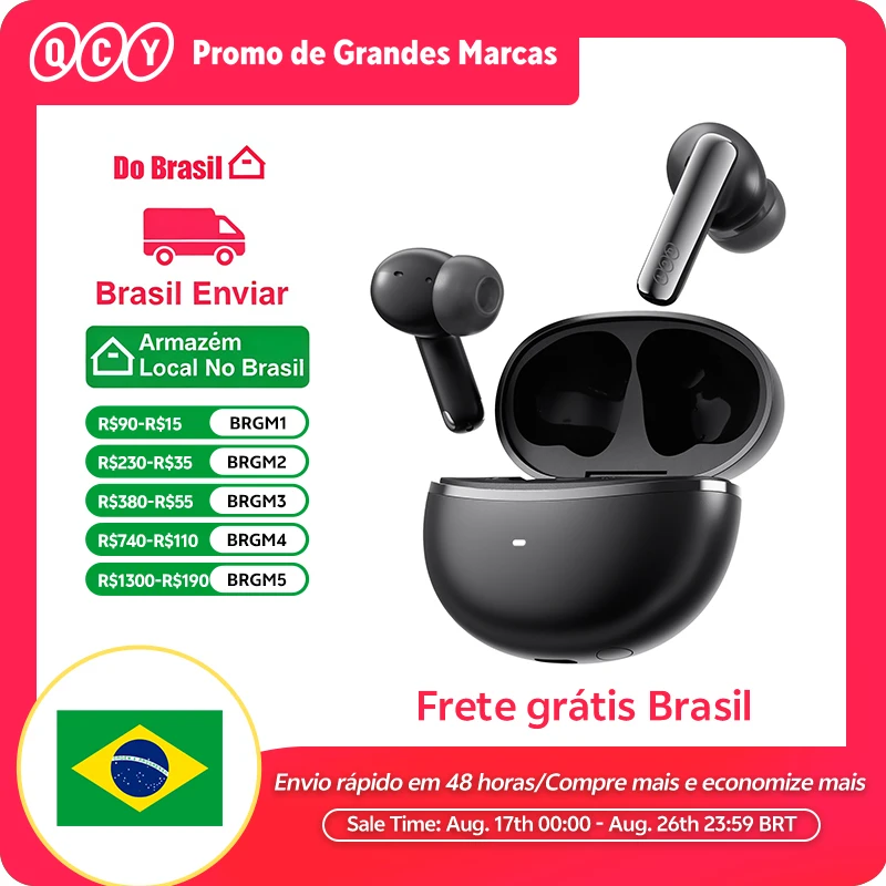 QCY HT18 Melobuds N70 fones de ouvido sem fio bluetooth 6.0 adaptável híbrido anc 6 microfones ldac alta-res áudio carregamento sem fio 50h
