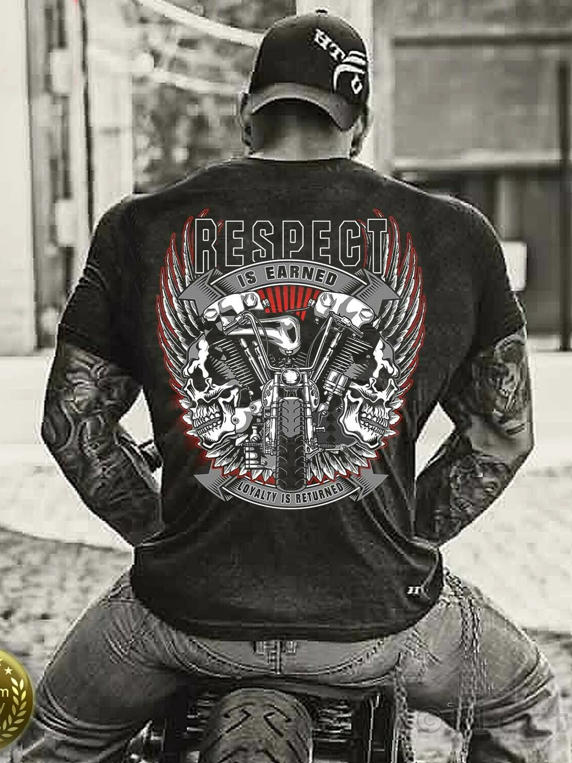 Loyalty Is Returned. Respect for Bikers Honesty Motorcyclist T Shirt. Short Sleeve 100% Cotton Casual T-shirts Loose Top S-3XL