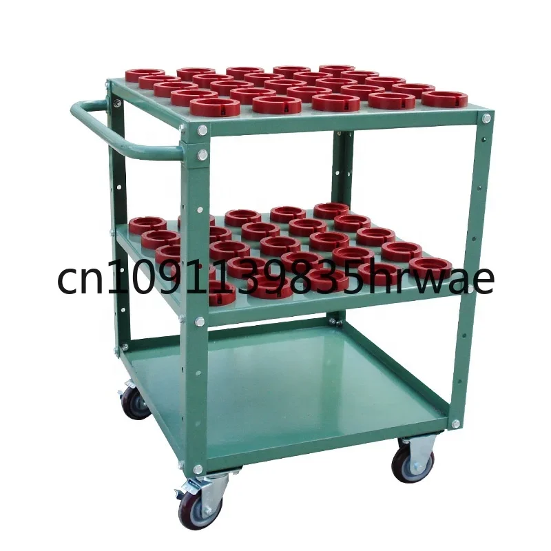 

BT40 Tool Cart High Capacity CNC Tooling Trolley HSK 63 Tool Holders Shelf Cart with Swivel Casters