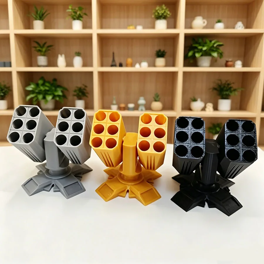 Unique Anti-Aircraft Gun Pen Holder Ornament, Cool Military Style Desktop Decoration, Creative Festival Gift for Boys