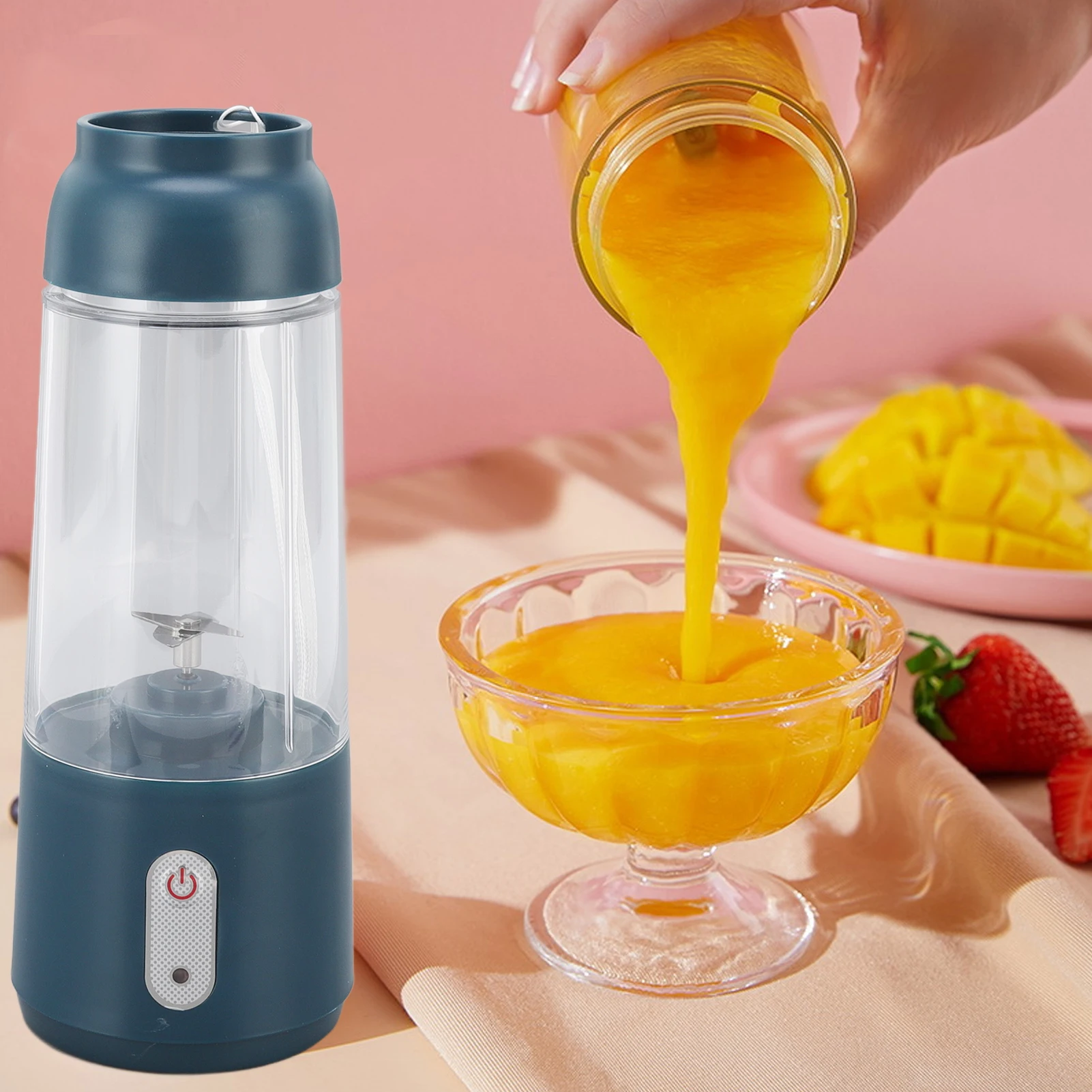 كوب لصنع العصائر الكهربائية 300 مللي 1200 مللي أمبير بطارية بنقرة واحدة عملية USB شحن يده كوب لصنع العصائر الكهربائية الآمنة للمكتب