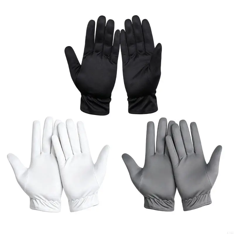 White Microfiber Dusting Gloves Dusting Mitt Microfiber Cloth for Handling Jewelry, Film, Photo, Coin K1KF