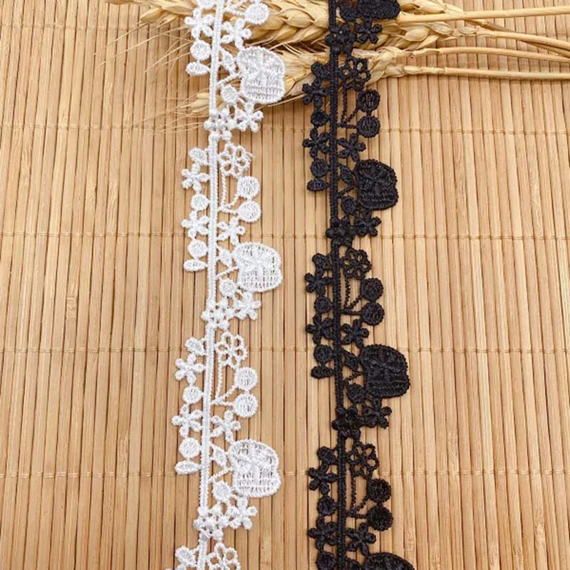 1Lot/45Yds Tassel Apple Design Lolita Accessories Accessories Hollow Flower Embroidery Lace Trim Fabric