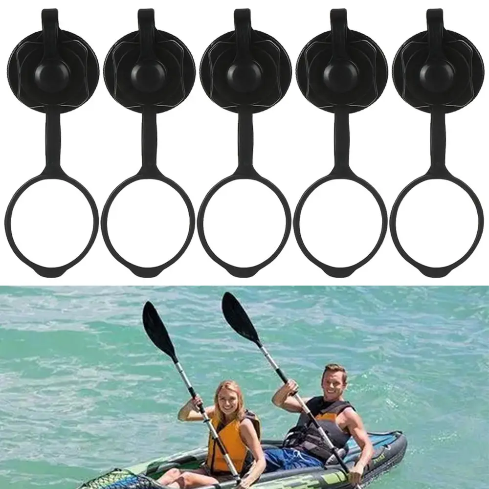 

1/2pcs Black Inflatable Boat Kayak Raft Airbed Air Valve Mattress Valves Nozzle Caps Inflatable Pump Adapter