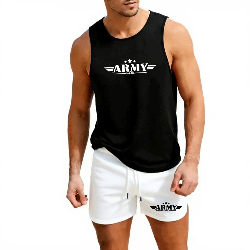

Men's Gym Tank Tops Stringer Bodybuilding Running Fitness Vests Summer Sports Clothing Sleeveless Training Undershirts