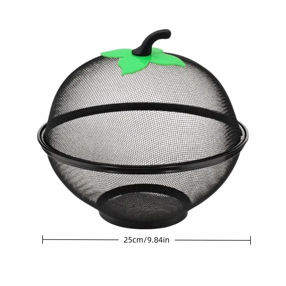 with Mesh Cover Metal Fruit Basket Easy To Clean multifunctional Veggies Organizer Moisture Resistant Kitchen Storage Rack