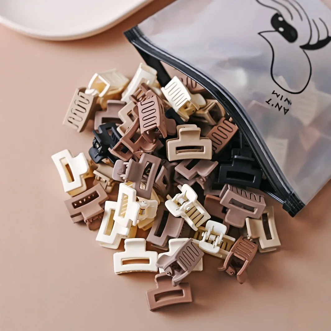 20PCS Small Rectangle Hair Clips for Women Girls Durable Matte Claw Clips for Thin Hair Strong Hold NonSlip Cute Mini Hair Clips