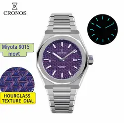 Cronos L6028M V2 Luxury Men Watch 39mm Automatic PT5000 /Miyota 9015 Wristwatches Sapphire 10ATM See-through Back  Watch Men