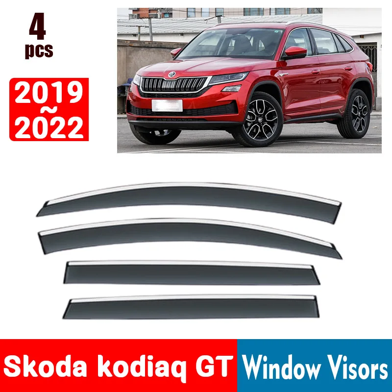 

FOR Skoda kodiaq GT 2019-2022 Window Visors Rain Guard Windows Rain Cover Deflector Awning Shield Vent Guard Shade Cover Trim