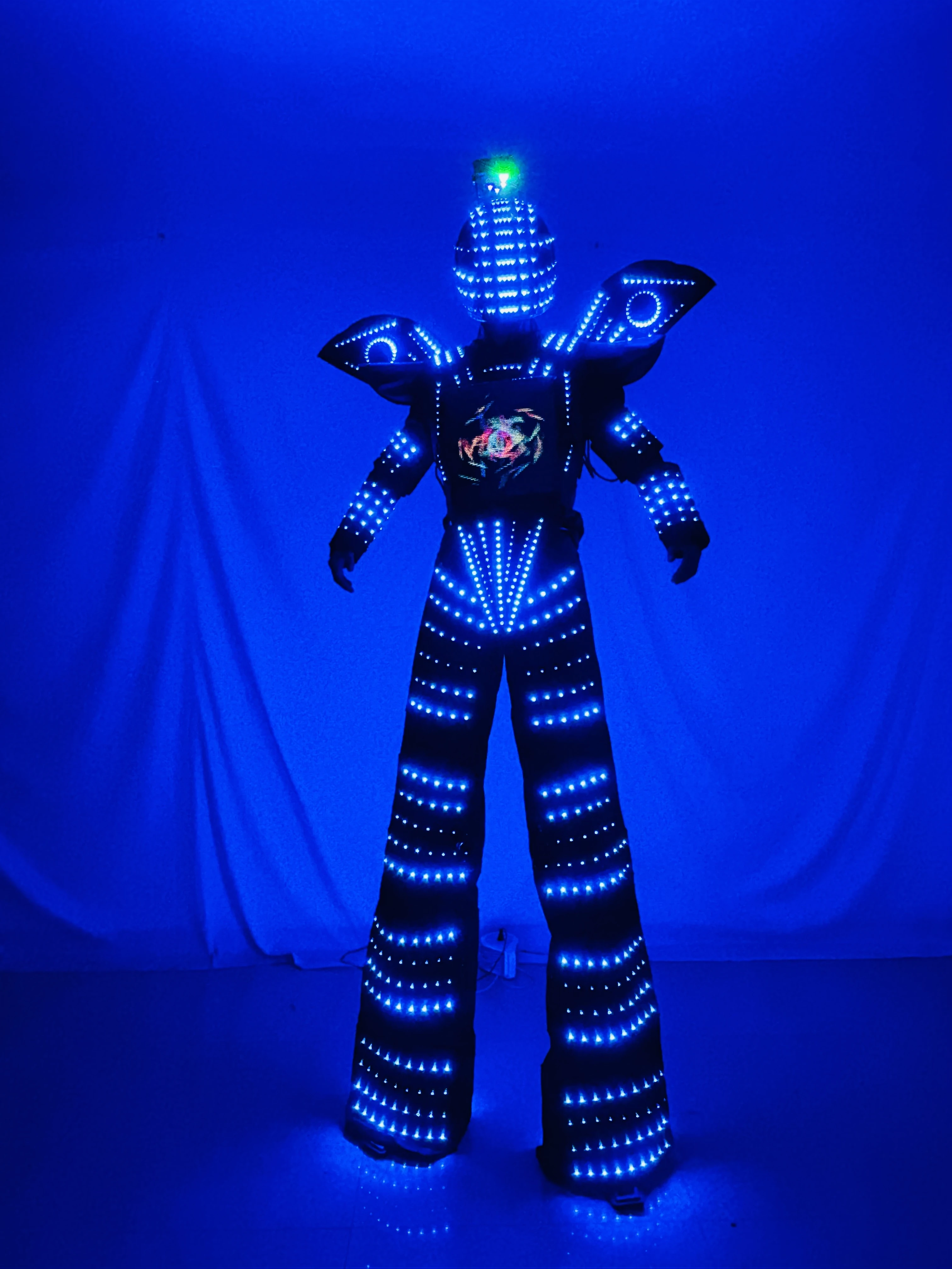 LED Mechanical Set Stilts Robot Clothing Bar KTV Adult Stage Performance Illusion Light Mecha Set