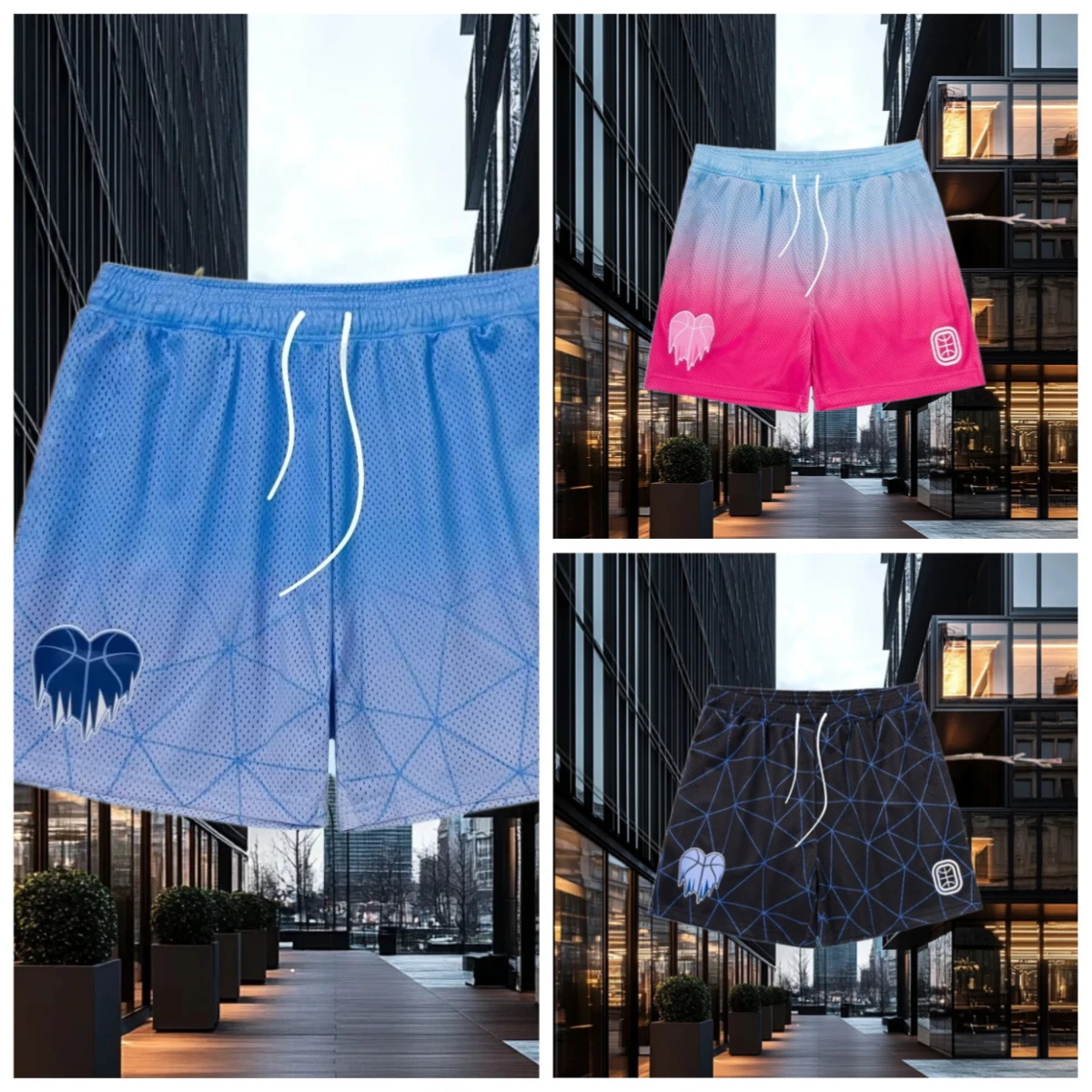 

Летние шорты COLD HEARTS, дышащие тренировочные спортивные удобные баскетбольные шорты, свободные повседневные пляжные шорты, быстросохнущие брюки