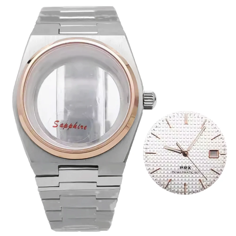 Parnsrpe Top Luxury NH35 Case 40MM Men's Watch Case Sapphire Glass Fit NH35 NH36 Movement 50m Waterproof