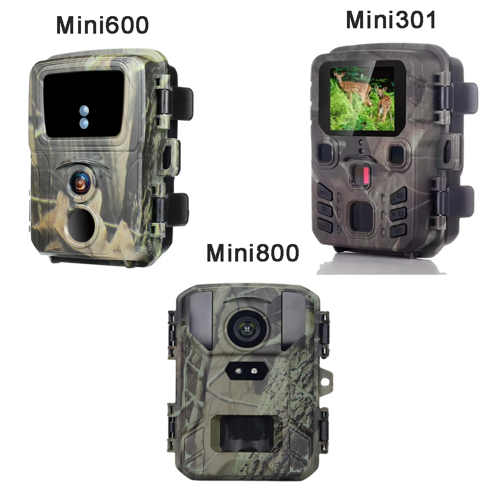 Mini600/Mini301/Mini800 20MP Mini Trail Hunting Camera Wildlife Hunter Cameras 1080P Forest Animal Cam Surveillance Tracking 