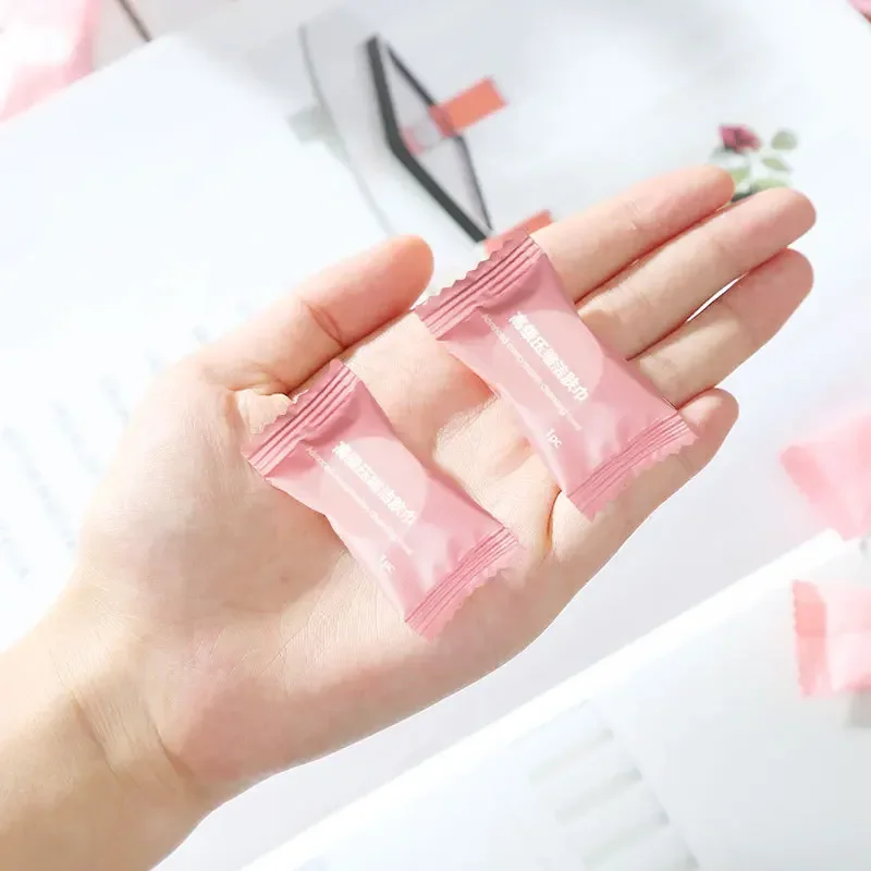 10-100pcs Compressed Towel Travel Outdoor Cotton Non-woven Towel Disposable Face Towel Tablet Cloth Wipes Tissue Makeup Cleaning image 5