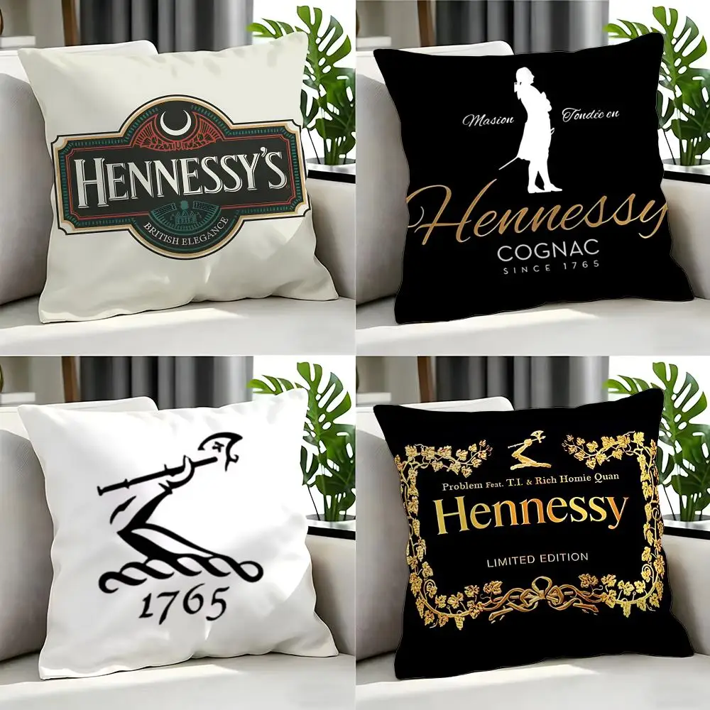 alcohol Hennessy Cushion Cover Cushion Cover Set 4Pcs 50x50 45x45 40x40 Pillowcase Decorative Sofa Home Decor