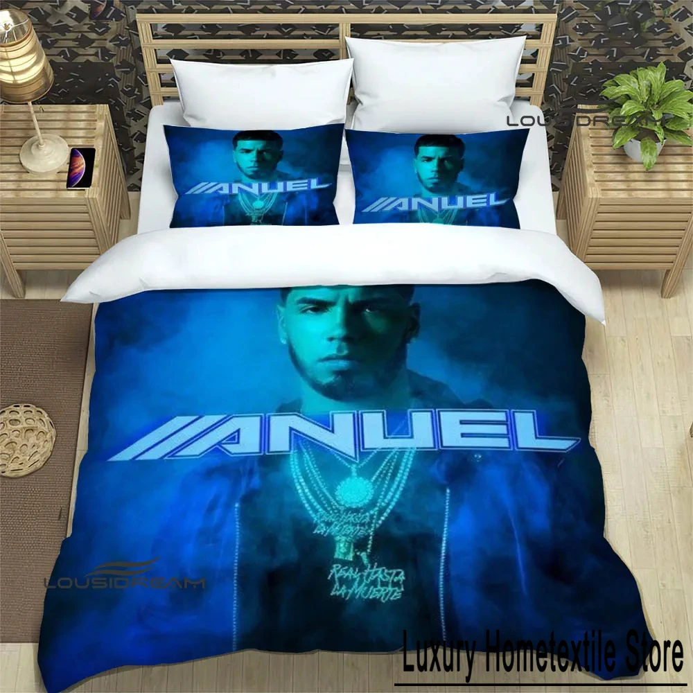 Rapper Anuel AA printed Bedding Sets exquisite bed supplies set duvet cover bed comforter set bedding set luxury birthday gift