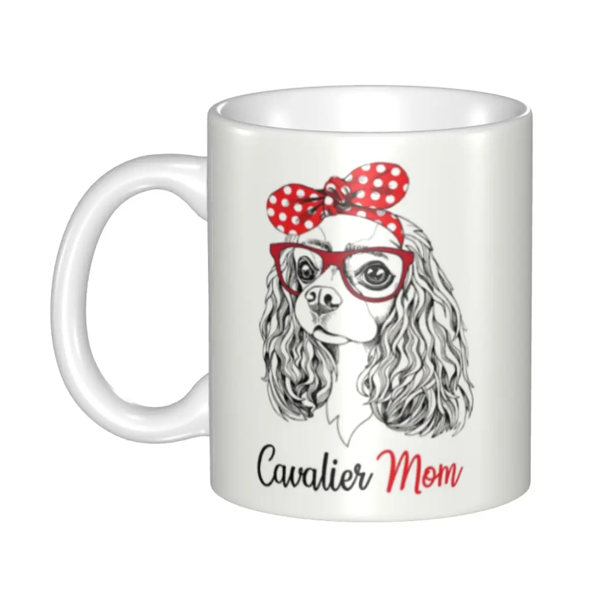 Personalized Cute Cavalier King Charles Spaniel Mug DIY Cartoon Dog Ceramic Milk Tea Coffee Cup