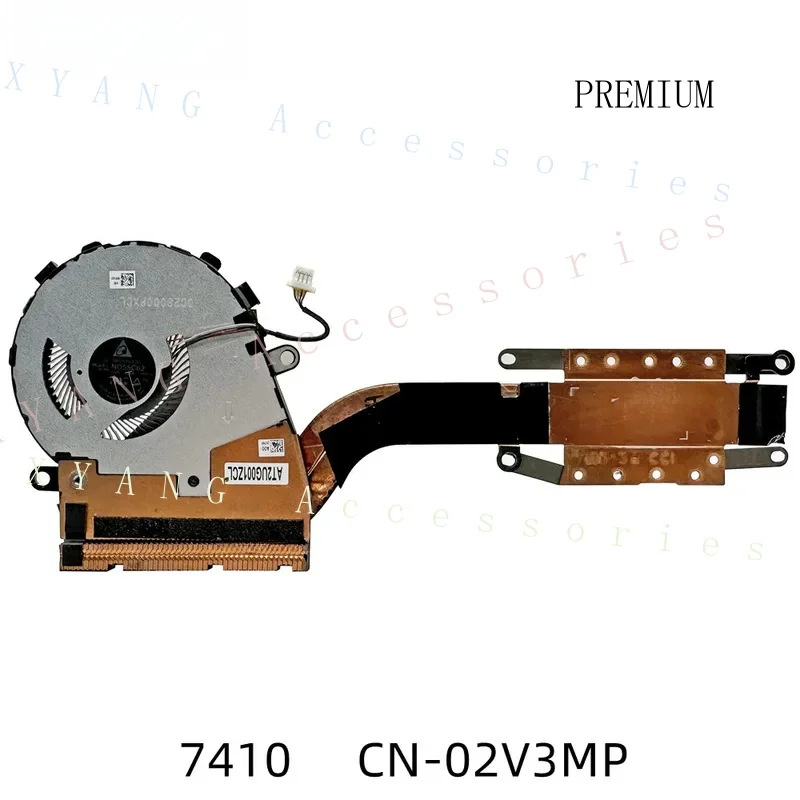 N+ Original For Dell Latitude 7410 CPU Cooling Heatsing Fan CN-02V3MP 2V3MP AT2UG001ZCL DC28000PXSL 100% Tested Fast Ship