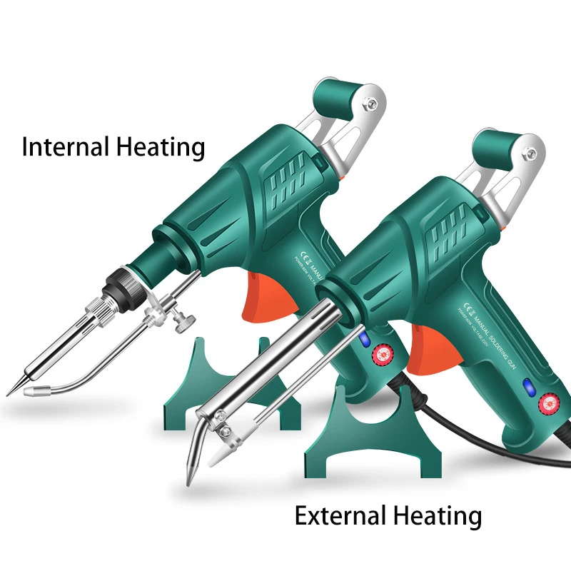 Imagem -03 - Pistola de Solda Manual Aquecimento Interno e Externo Envia Estanho Temperatura Ajustável Kit de Ferramentas de Reparo de Soldagem 100w Pcs