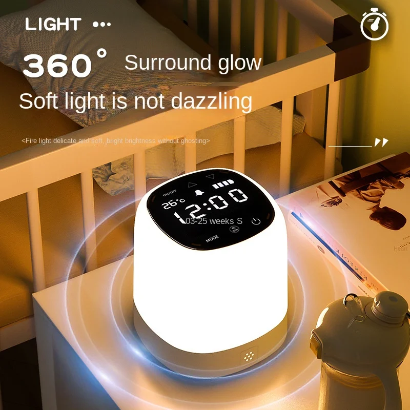 Luz noturna sensível ao toque com bateria de longa duração, lâmpada de mesa para cuidados com os olhos, lâmpada de cabeceira, luz de ambiente para dormir no quarto