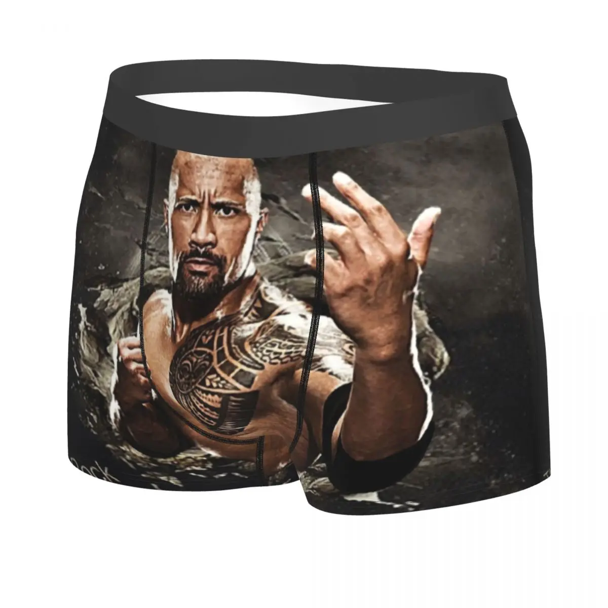 Male Fashion Funny Johnson The Rock Dwayne Underwear Boxer Briefs Soft Shorts Panties Underpants