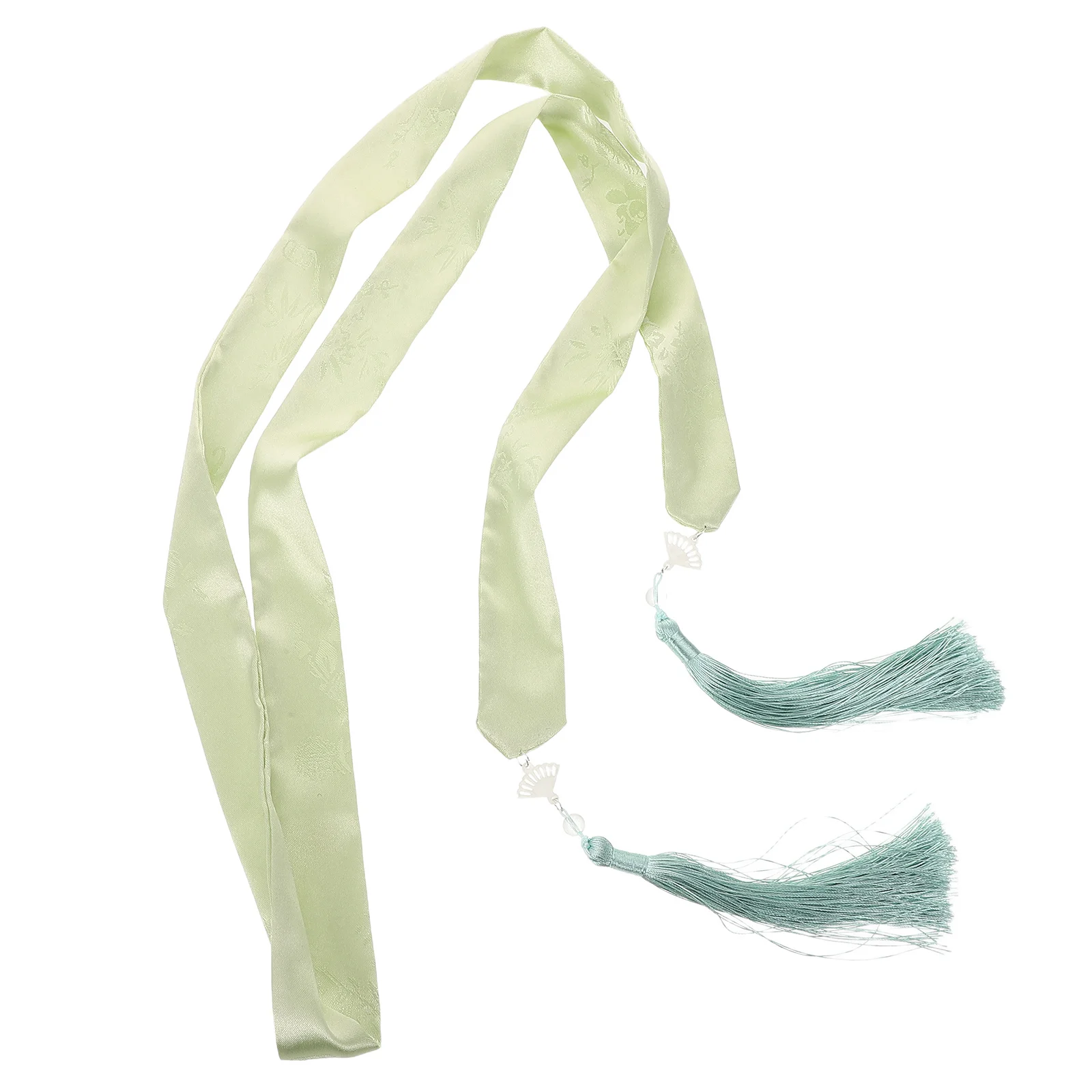 

Китайская повязка для волос с кисточками, шелковистая лента, подвеска из бисера, элегантный аксессуар для волос ханьфу, традиционные свадебные фестивали