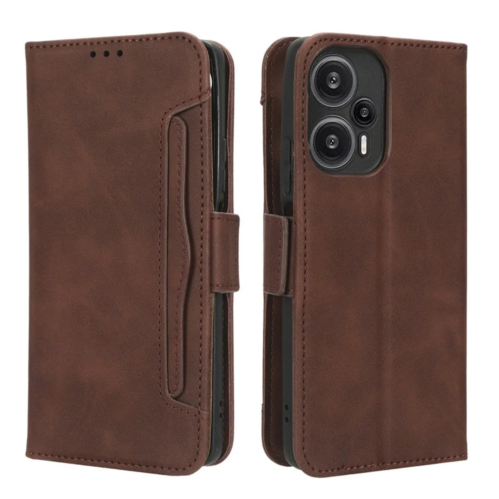 For Poco M6 Pro F5 M5 X4 X 5 Premium Case  Wallet Leather Book Xiaomi Poco X5 Flip Case Book Funda C55 M5s F4 GT 3 X 4 F3 M3 X3