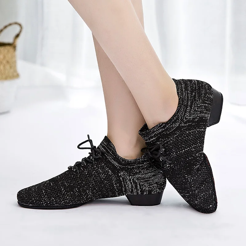 

Mesh Jazz Ballet Dance Shoes For Women Soft Dancing Sneakers Black Tan Sport Pointe Shoes yoga jazz dancing shoes for women