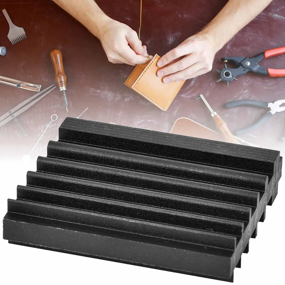 Steel Blade Leather Edge Beveler 6mm Groove Wide Shovel Edge Sharpening Guide U Groove Design 45 x 50mm Size Skiving Tool