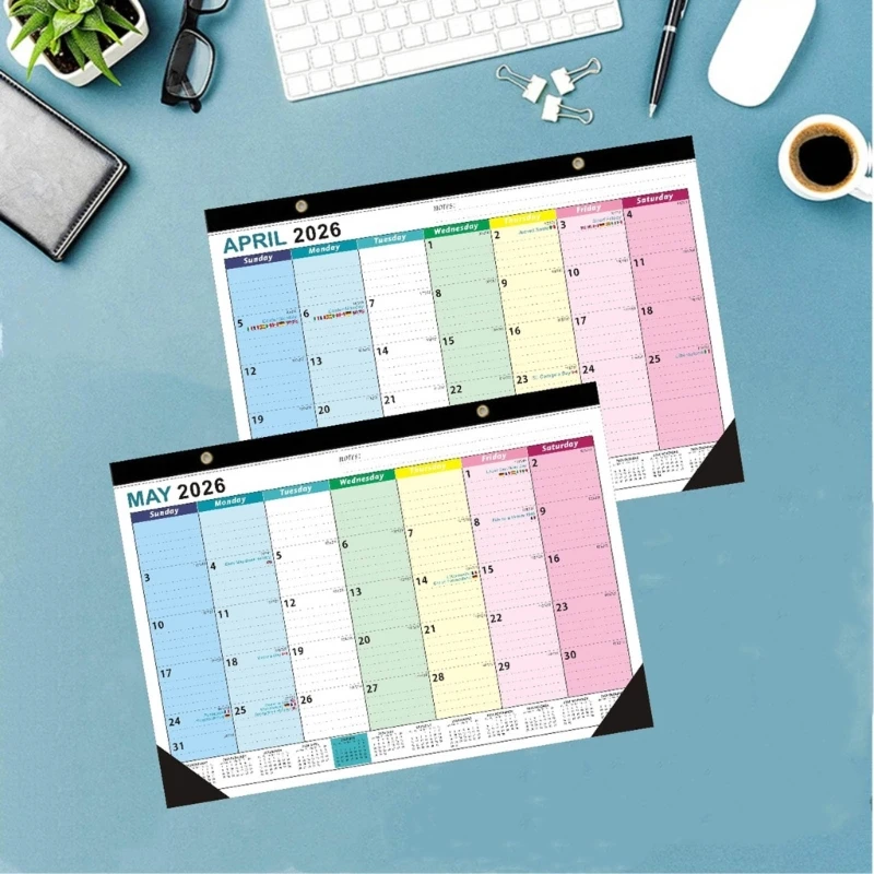 2026-2027 Wall Calendar Planner Office Hanging Monthly Calendar Planner 18 Month Calendar from Jan 2026 to June 2027