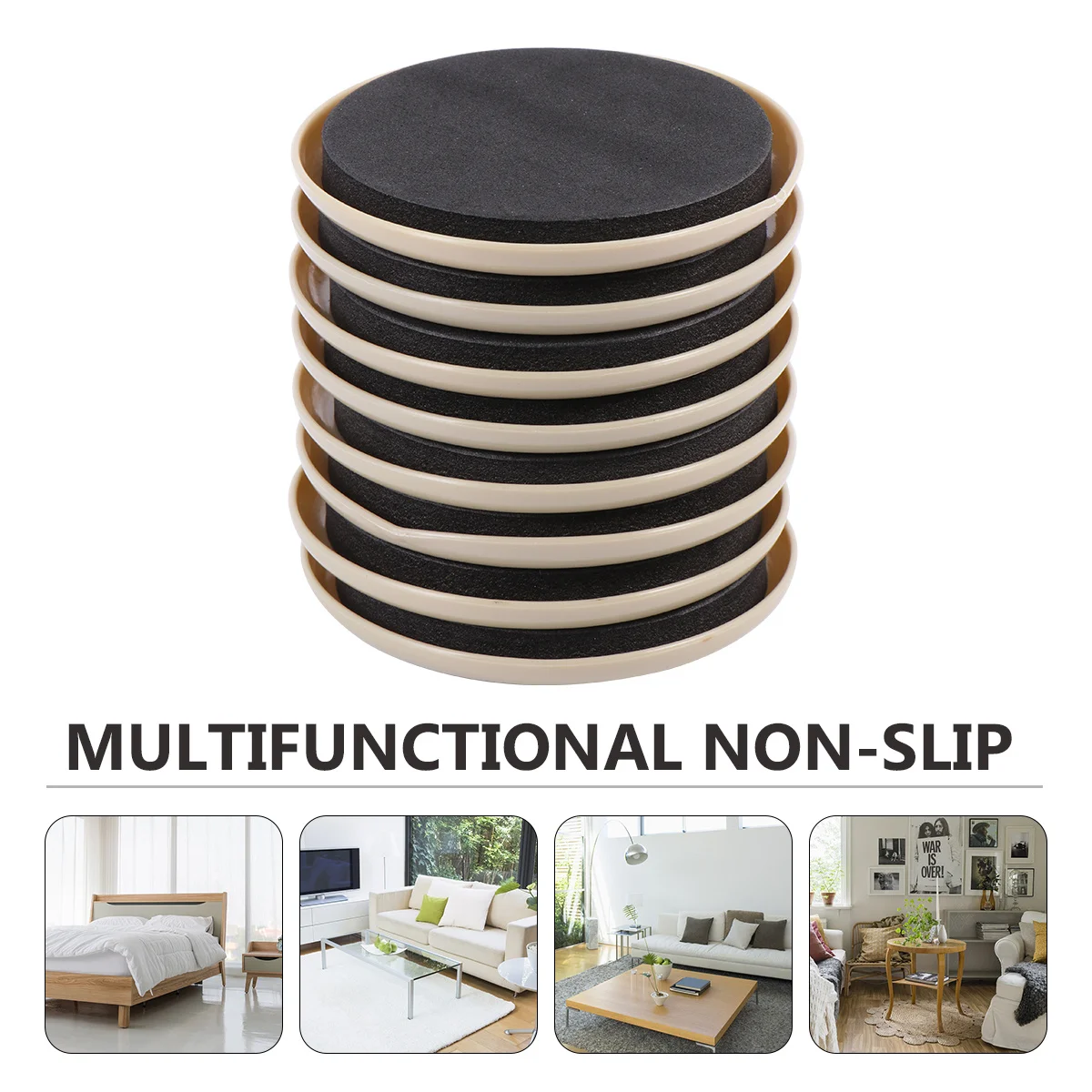 

8 Pcs Glide Pad Furniture Sliders Sliding for Mover Pads Cabinet Moving Mat Aid Chair Legs
