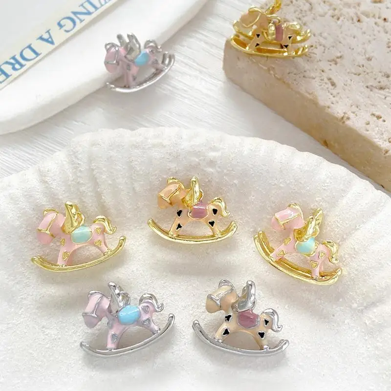 1 قطعة الكرتون لطيف الحصان Charms المعلقات DIY بها بنفسك صنع المجوهرات قلادة أقراط سوار الحلي اكسسوارات الإمدادات #3