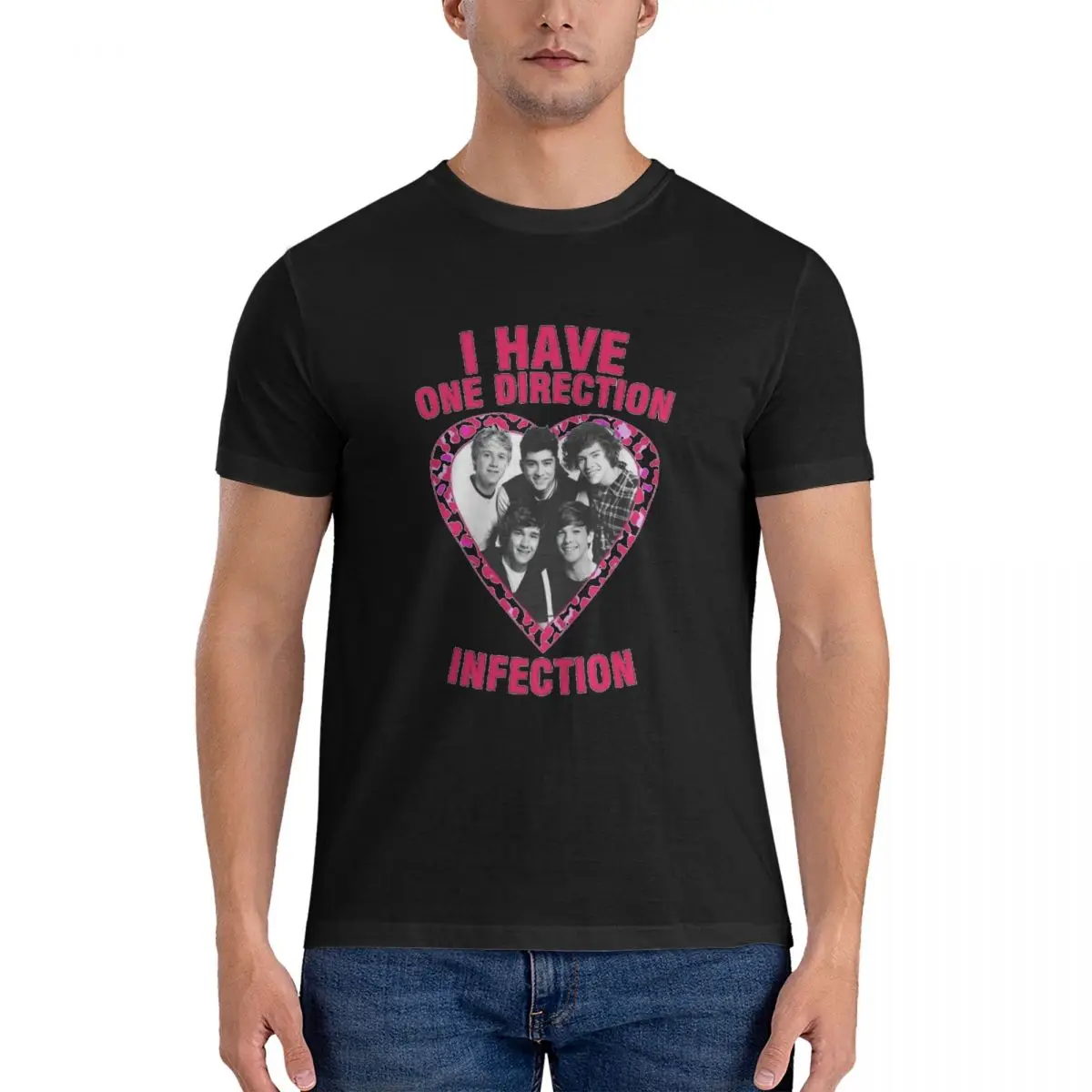 I Have One DirectionNN Infection T Shirts Men Cotton Fun T-Shirt Crew Neck Tees mens clothing official-website tops fugees