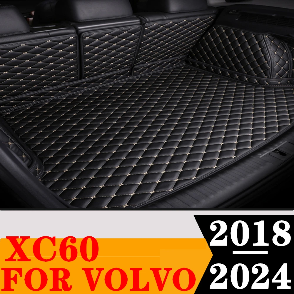 

Custom Full Set Car Trunk Mat For Volvo XC60 2024 2023 2022 2021 2020 2019 2018 Rear Cargo Liner Tail Boot Tray luggage Pad Part