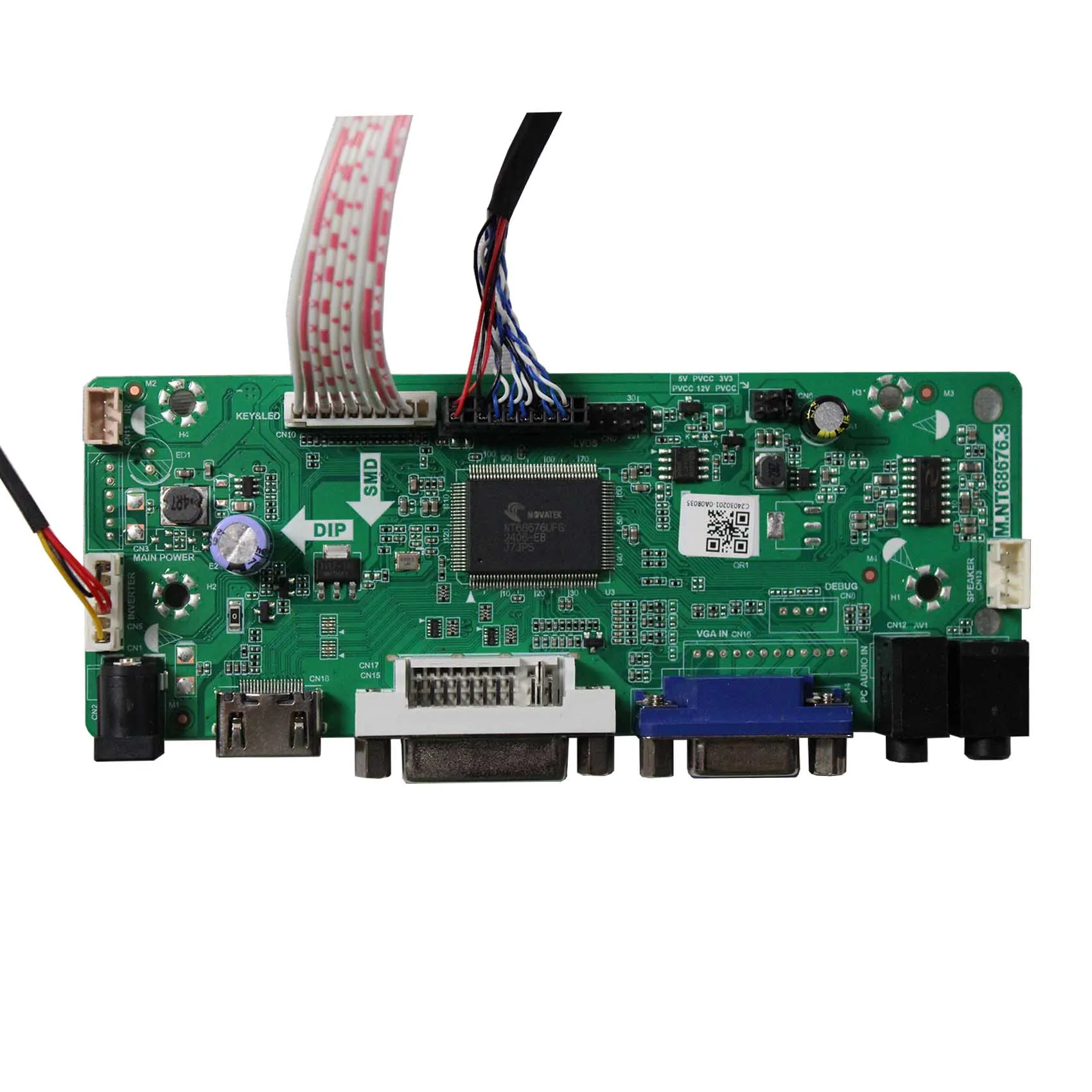 Lvds Ttl Converter Board Universal M.Nt68676 Hd-Mi Vga Dvi Audio Lcd Controller Board For 10.4