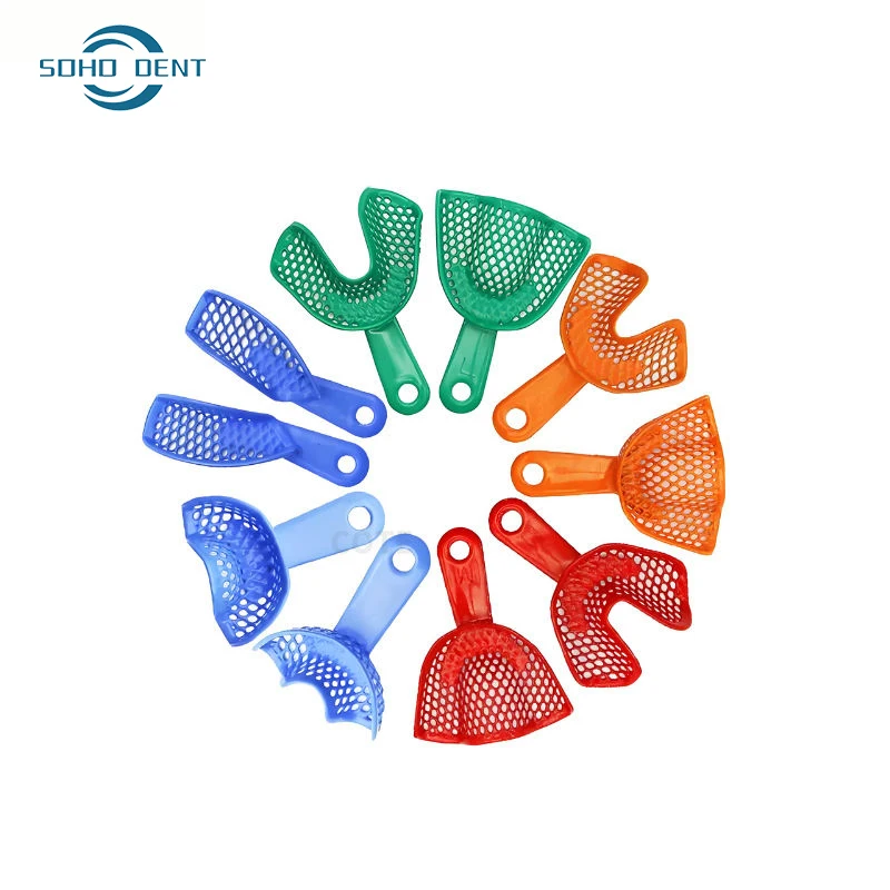 

2 шт./компл. лотки для оттисков зубов, пластиковые стальные лотки для оттисков зубов, держатель для зубов, стоматологические материалы, стоматологические инструменты