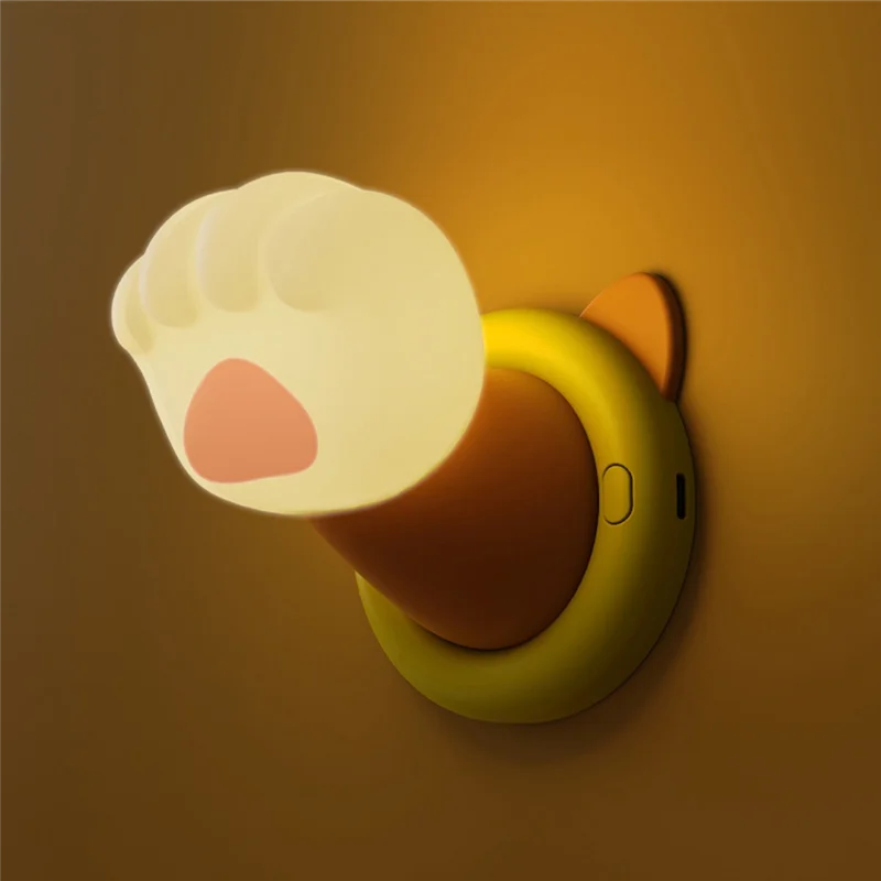 

A36T-LED Children's Night Light Cat Claw Night Light Bedside Bedroom Atmosphere Night Light Bedroom Desktop Small Ornaments