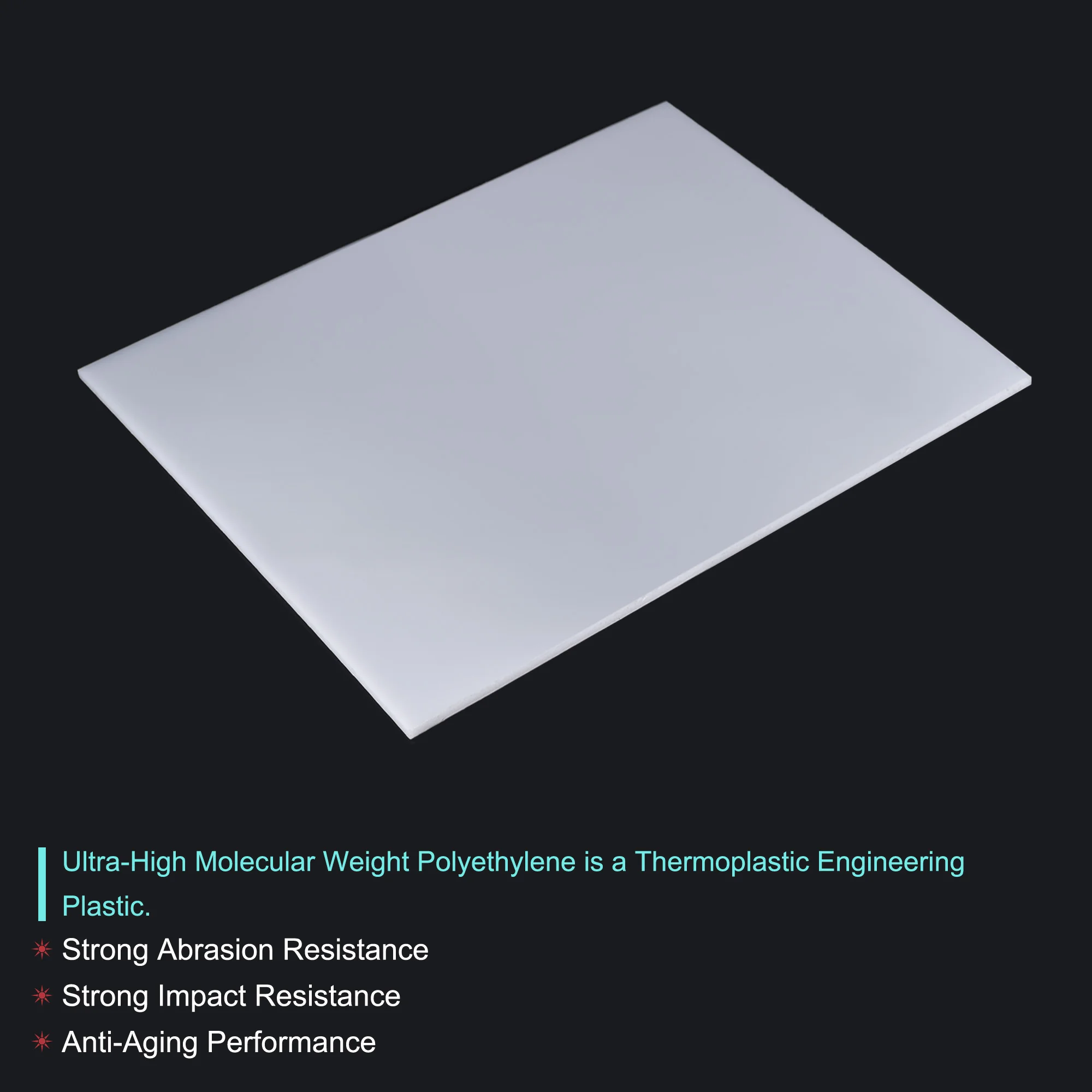 uxcell UHMW Sheet Ultra High Molecular Weight Polyethylene Sheet Hard Plastic Sheet Board 6.1''x 8 '' x 0.08'' White 2 Pcs