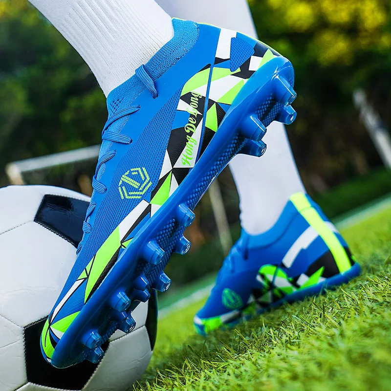 Men New FG Football Boots Sneakers Grass High Quality Breathable Ankle Ultralight Non Slip Male Soccer Shoes MatchFootball Shoes