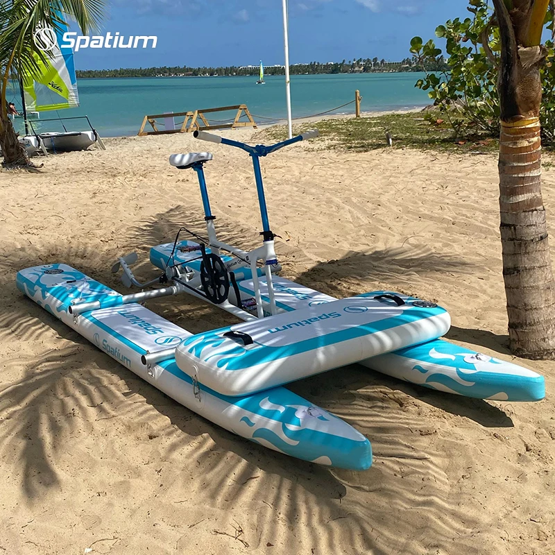 

Spatium Factory Stock Inflatable Sea Water Bike For Lake Sports - Durable & Stable For Rough Water Inflatable Water Bike Bicycle