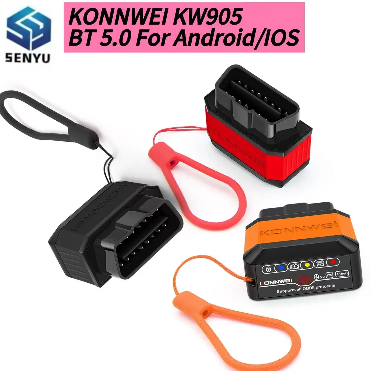 2026 KONNWEI KW905 ELM327 V1.5 OBD2 Car Diagnostic Tool Code Reader Scanners Bluetooth 5.0 For Android/IOS ELM 327 OBD 2 V1 5