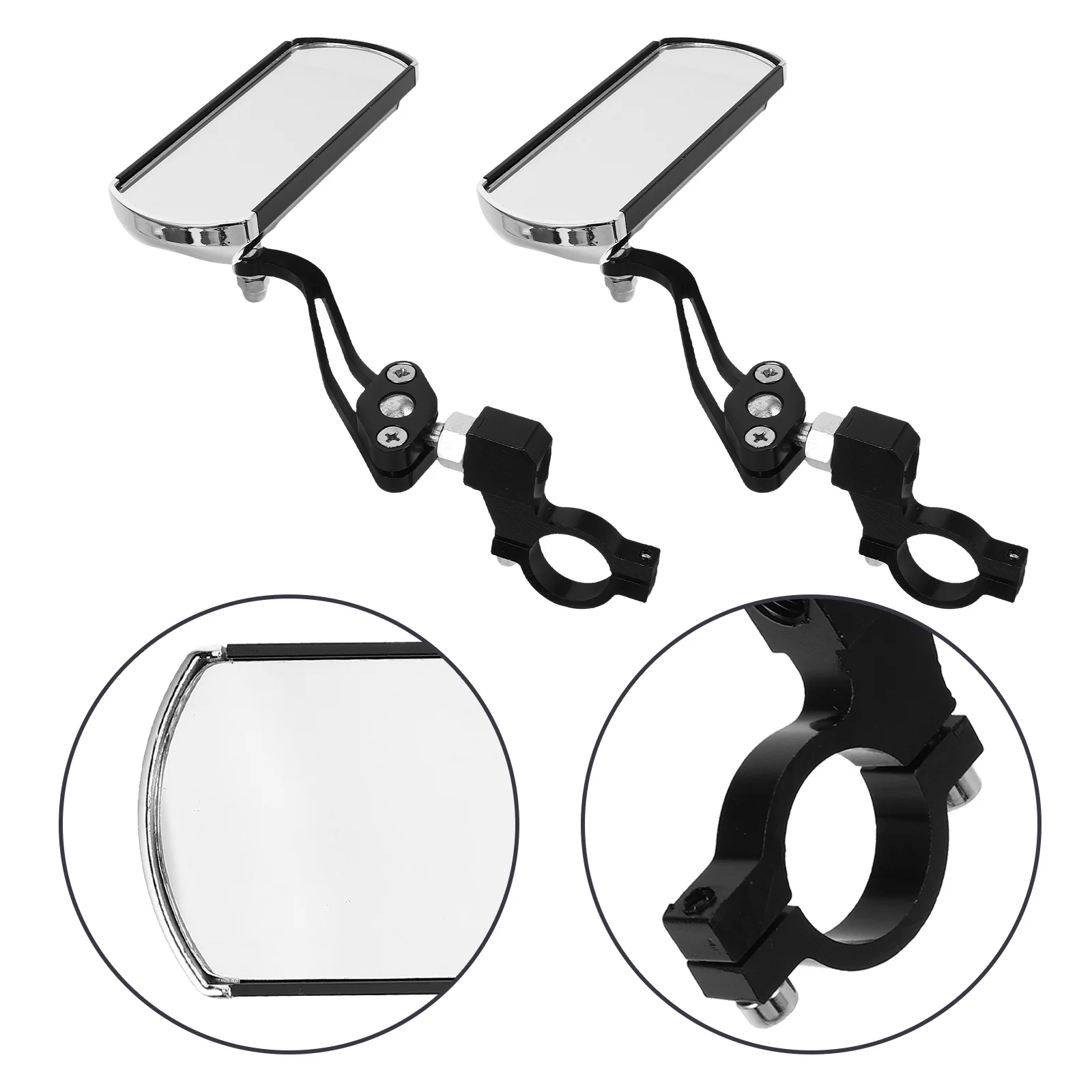 

1 Pair Bicycle Rear ° Rotatable Handlebar Mounted Wide Angle Bike Mirror For Mountain Road Electric Bikes Durable