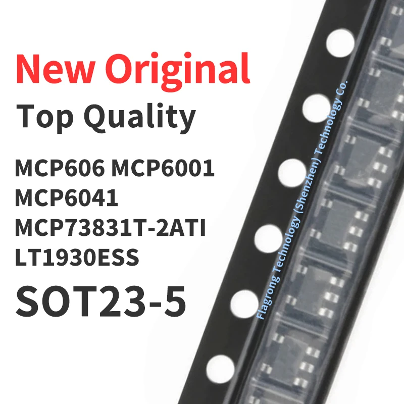 10 Pieces MCP6001 MCP6041-2ATI MPC606-I/LT MCP73831T-E/OT 2ACI MPC1930ES5 SOT23-5 Chip IC New Original