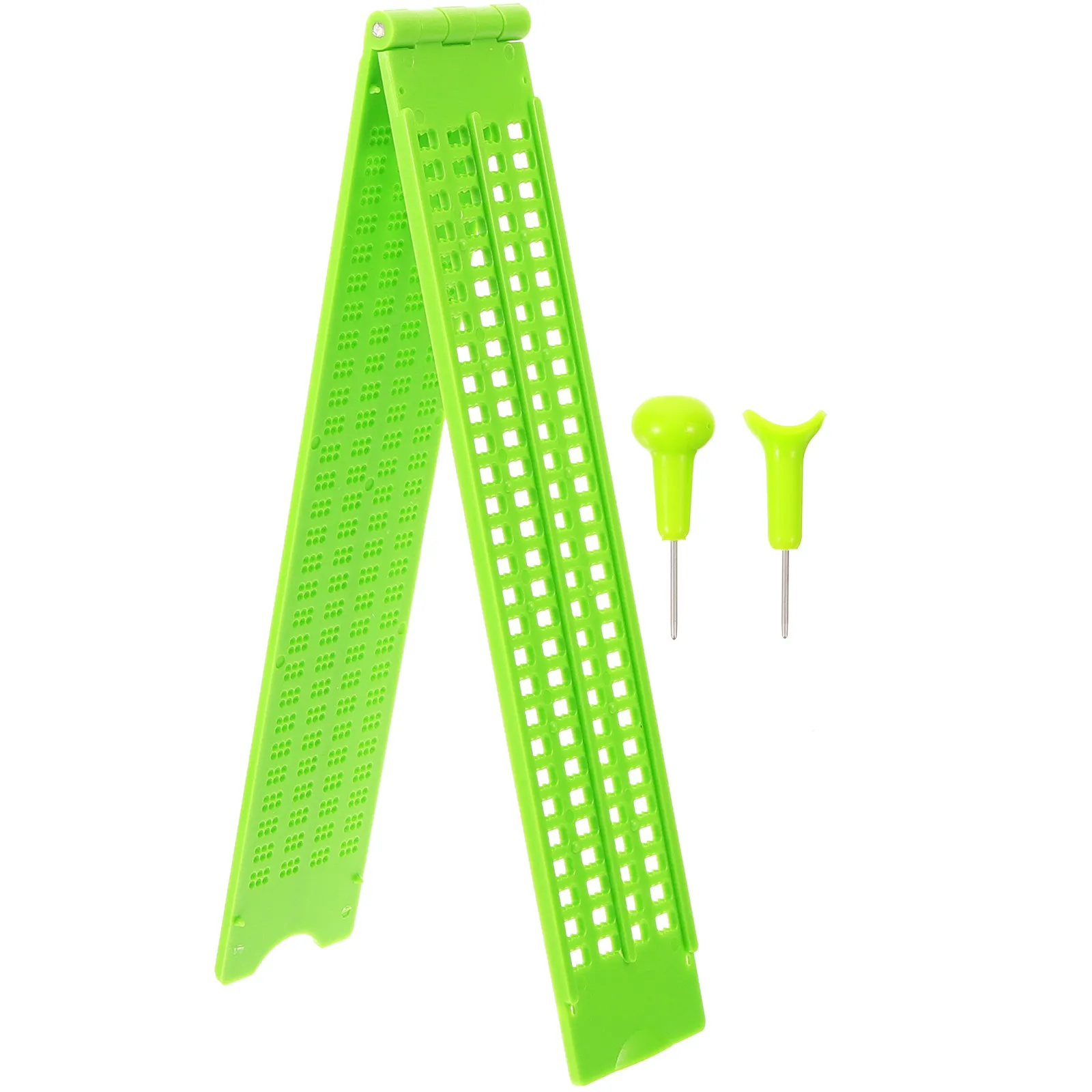 1Set Plastic Braille Writing Fingerboard Sturdy Reusable Portable Lightweight for Blind Braille Writing Practice
