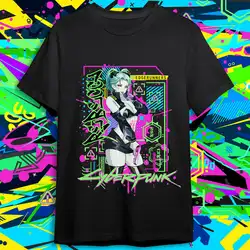 Cyber Rebecca V2  Kawaii AnimeT shirt Graphics  Unisex All Size Cotton