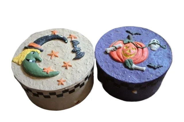 Storage box Painted relief gypsum card carton Rural home decoration handicraft ornament