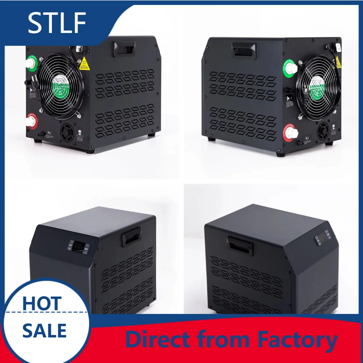 STLFIce Bath Machine 1/3hp Small Water Chiller Remote Control Mini Size Compressor R290 with Filter and Pump