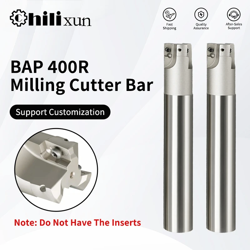 

HILIXUN BAP400R 16-32mm APMT1604 Milling Cutter Holder Shoulder Cutting Right Angle Precision Milling Cutter End Mill Holder